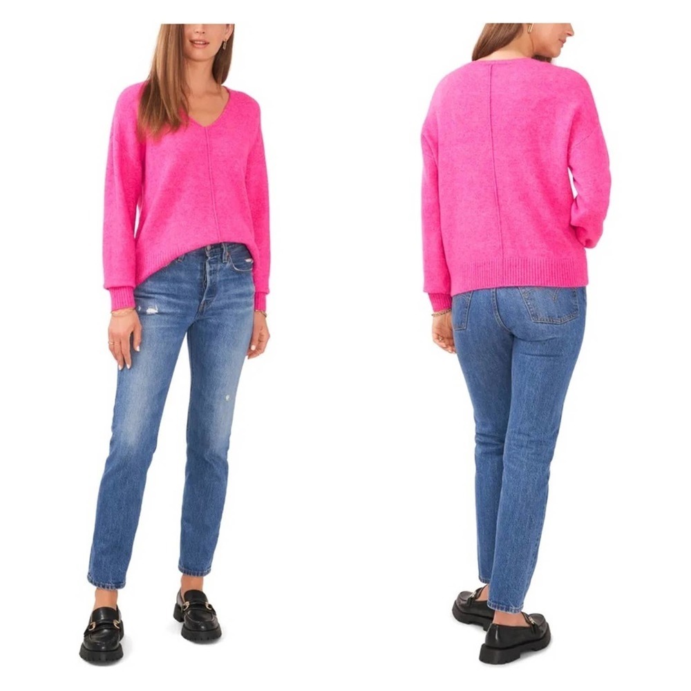 Vince Camuto Paradox Sweater Bright Hot Pink Size XXL Barbiecore Oversized